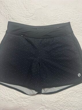 HANG TEN Navy Black  Floral Pull On Athletic Shorts Sz Small S Womens #588